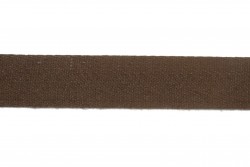 Κορδέλα φακαρόλα βαμβακερή σε καφέ χρώμα 15mm