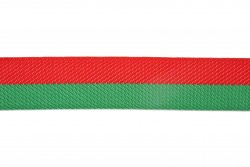 Κορδέλα φακαρόλα βαμβακερή σε κόκκινο πράσινο χρώμα 15mm