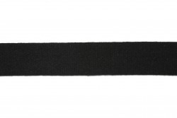 Κορδέλα φακαρόλα βαμβακερή σε μαύρο χρώμα 25mm