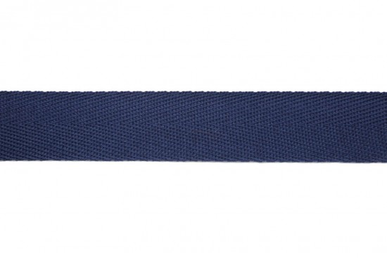 Κορδέλα φακαρόλα βαμβακερή σε μπλε σκούρο χρώμα 25mm
