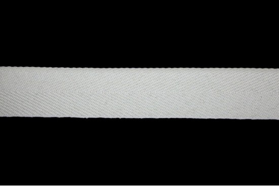 Κορδέλα φακαρόλα βαμβακερή σε λευκό χρώμα 25mm