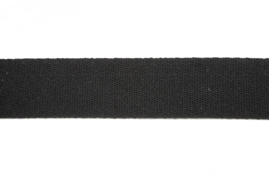 Κορδέλα φακαρόλα βαμβακερή σε μαύρο χρώμα 30mm