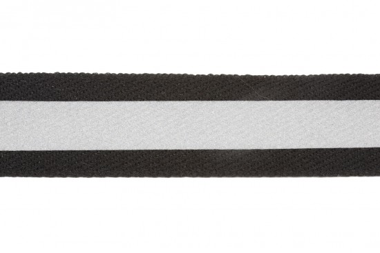 Κορδέλα αντανάκλασης σε μαύρο λευκό χρώμα 20mm