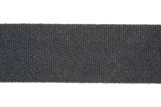 Κορδέλα φακαρόλα βαμβακερή σε γκρι ανθρακί χρώμα 30mm