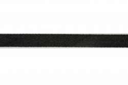 Κορδέλα φακαρόλα βαμβακερή σε λευκό και μαύρο χρώμα 6mm