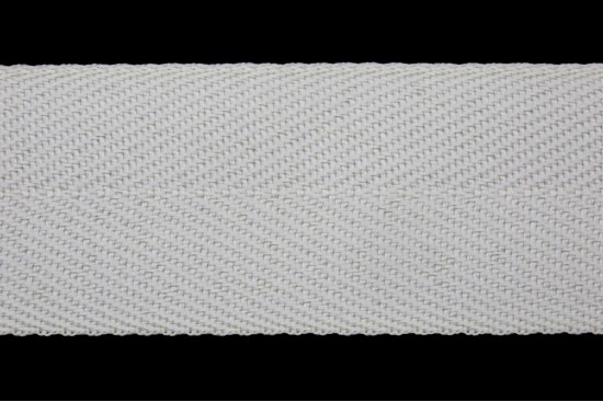 Κορδέλα φακαρόλα βαμβακερή σε λευκό χρώμα 40mm