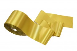 Κορδέλα σατέν χρυσό - κίτρινο 100mm