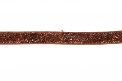 Κορδέλα βελούδινη 10mm με χάλκινο glitter