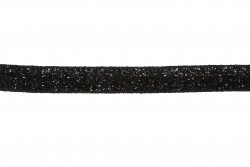 Κορδέλα βελούδινη 10mm με μαύρο glitter
