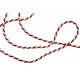 Κορδόνι στριφτό δίκλωνο ασημί-κόκκινο 10mm 