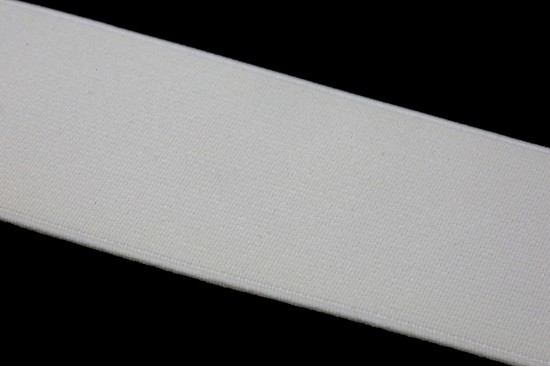 Λάστιχο πλακέ σε λευκό μπεζ χρώμα 50mm