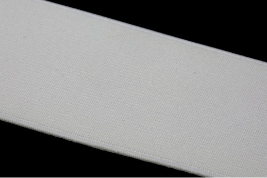 Λάστιχο πλακέ σε λευκό χρώμα 80mm