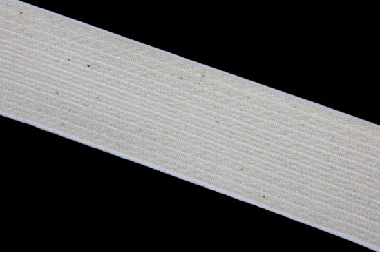 Λάστιχο πλακέ σε λευκό εκρού χρώμα 30mm