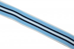 Λάστιχο λευκό - θαλασσί - μπλε 32mm