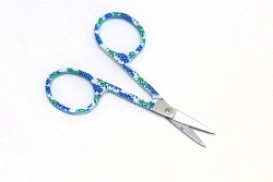 Sewing scissors metallic with floral decoration 95x25mm