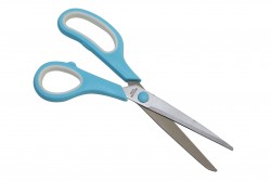 Sewing scissors metallic with handle in navy blue color 210Χ85mm