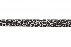 Ρέλι λοξό βαμβακερό σε λευκό με μοτίβο γκρι μαύρο 25mm