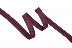 Ribbon oblique cotton in crimson color 15mm