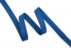 Ribbon oblique cotton in blue color 15mm