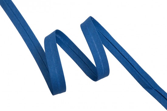 Ρέλι λοξό βαμβακερό σε μπλε χρώμα 15mm