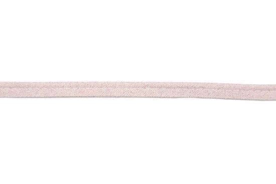 Ρέλι με πατούρα σε λευκό και μεταλλικό ροζ χρώμα 12mm