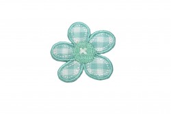Θερμοκολλητικό μοτίφ άνθος σε λευκό πράσινο διαμέτρου 35mm