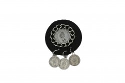 Θερμοκολλητικό μοτίφ σε μαύρο νόμισμα και διακοσμητικά διαμέτρου 45mm