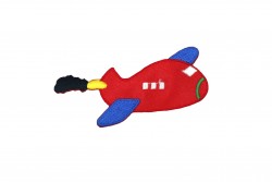 Θερμοκολλητικό μοτίφ τετράγωνο παιδικό αεροπλανάκι 80Χ40mm