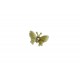 Ραφτό μοτίφ πεταλούδα σε πράσινο με χάντρες 20Χ20mm
