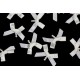Ραφτό μοτίφ φιόγκος σε εκρού με χάντρες 42Χ36mm