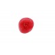 Ραφτό μοτίφ άνθος κόκκινο με χάντρες διαμέτρου 25mm
