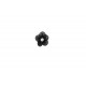 Ραφτό μοτίφ άνθος μαύρο με χάντρα διαμέτρου 12mm