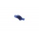Ραφτό μοτίφ άνθος μπλε με διαφάνεια 25Χ10mm