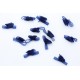 Ραφτό μοτίφ άνθος μπλε με διαφάνεια 25Χ10mm