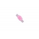 Ραφτό μοτίφ άνθος ροζ με διαφάνεια 25Χ10mm