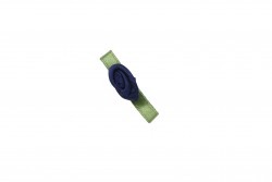 Ραφτό μοτίφ άνθος μπλε με πράσινη βάση 25Χ10mm