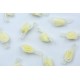 Ραφτό μοτίφ άνθος κίτρινο με λευκή βάση 25Χ10mm
