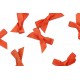 Ραφτό μοτίφ φιόγκος σε πορτοκαλί 45Χ20mm