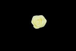 Ραφτό μοτίφ άνθος κίτρινο τριαντάφυλλο διαμέτρου 18mm