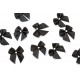 Ραφτό μοτίφ φιόγκος σε μαύρο με χάντρα 30Χ25mm