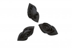 Ραφτό μοτίφ άνθος μαύρο τριαντάφυλλο 33Χ18mm