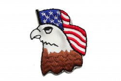 Θερμοκολλητικό μοτίφ αετός με αμερικανική σημαία 32Χ30mm