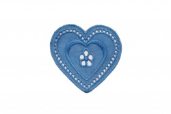 Ραφτό μοτίφ καρδια μπλε διαστάσεων 55Χ55mm