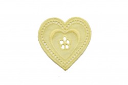 Ραφτό μοτίφ καρδια κίτρινο διαστάσεων 55Χ55mm