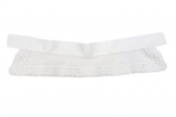 Ραφτό μοτίφ γιακάς με λευκή δαντέλα διαστάσεων 45Χ12cm