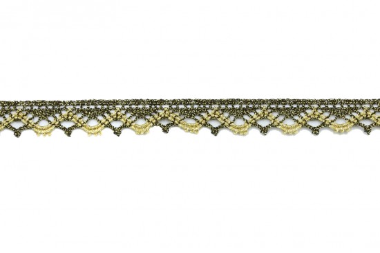 Δαντέλα σε χρυσό (ανοιχτό και σκούρο) μεταλλικό 12mm