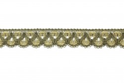 Δαντέλα σε χρυσό (ανοιχτό και σκούρο) μεταλλικό 26mm