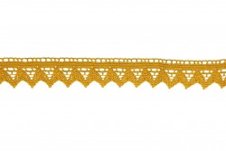 Δαντέλα βαμβακερή σε κίτρινο μουσταρδί 34mm