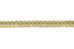 Σιρίτι σε χρυσό ανοιχτό μεταλλικό χρώμα 12mm
