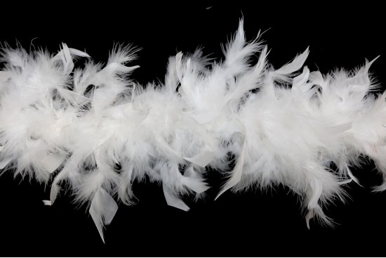 Φτερό μπόα μήκους 2m σε λευκό χρώμα